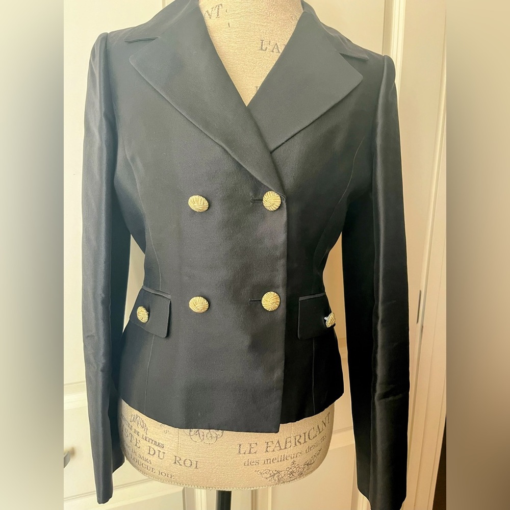Oleg Cassini Couture size 6 black jacket